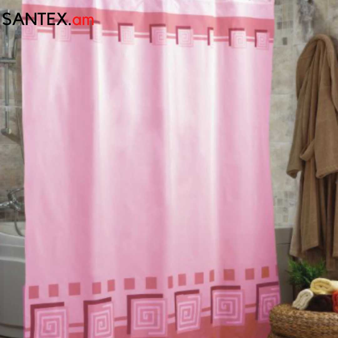 Լոգարանի վարագույր՝  Lukia Pink / 180*200սմ