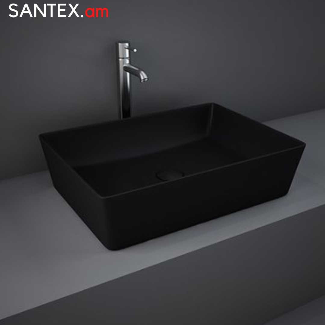 Լվացարան RAK Ceramics` Feeling Rectangle MATT Black 50х36х13սմ